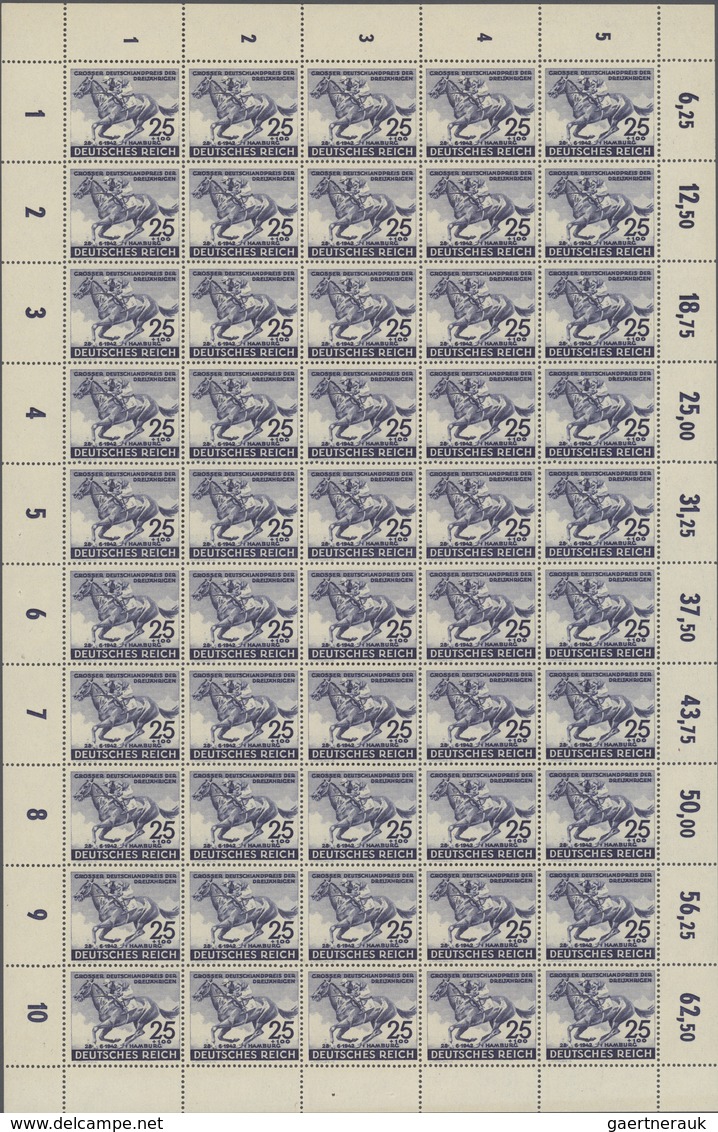 Altdeutschland Und Deutsches Reich: 1875/1943, Postfrische Partie Bogen/-teile In Zwei Bogenmappen, - Sammlungen