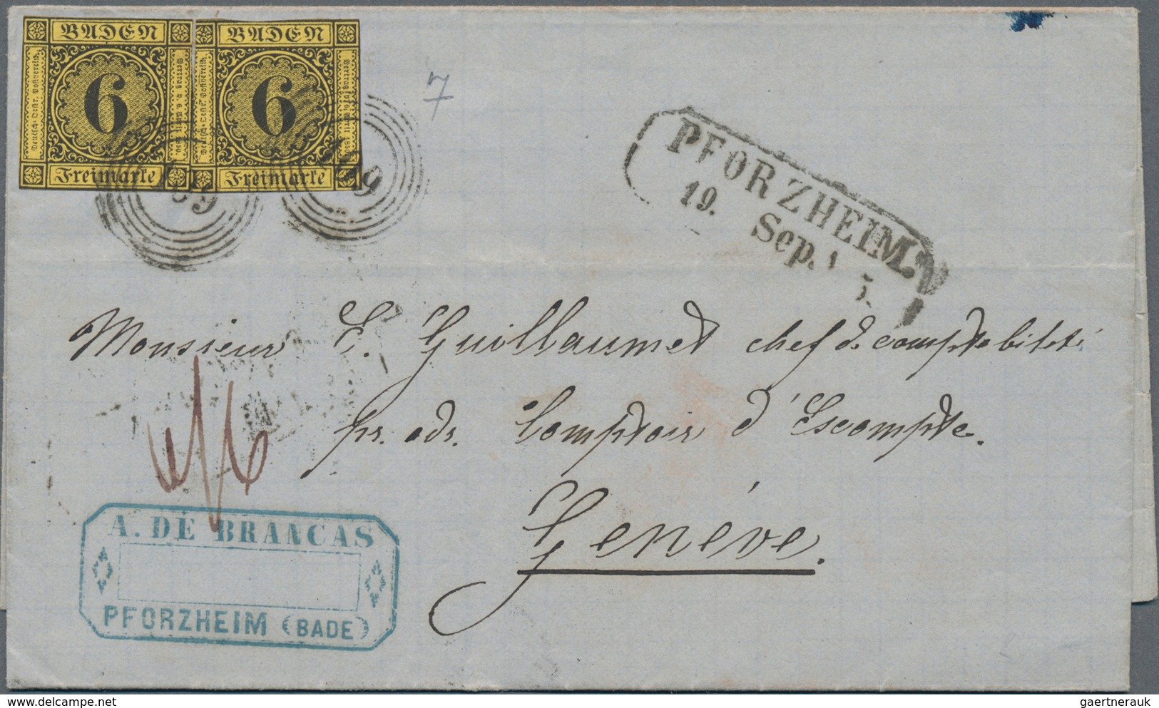 Baden - Marken Und Briefe: 1854/1867 (ca.), Partie Von Ca. 90 Briefen Und Gebrauchten Ganzsachen, Et - Andere & Zonder Classificatie