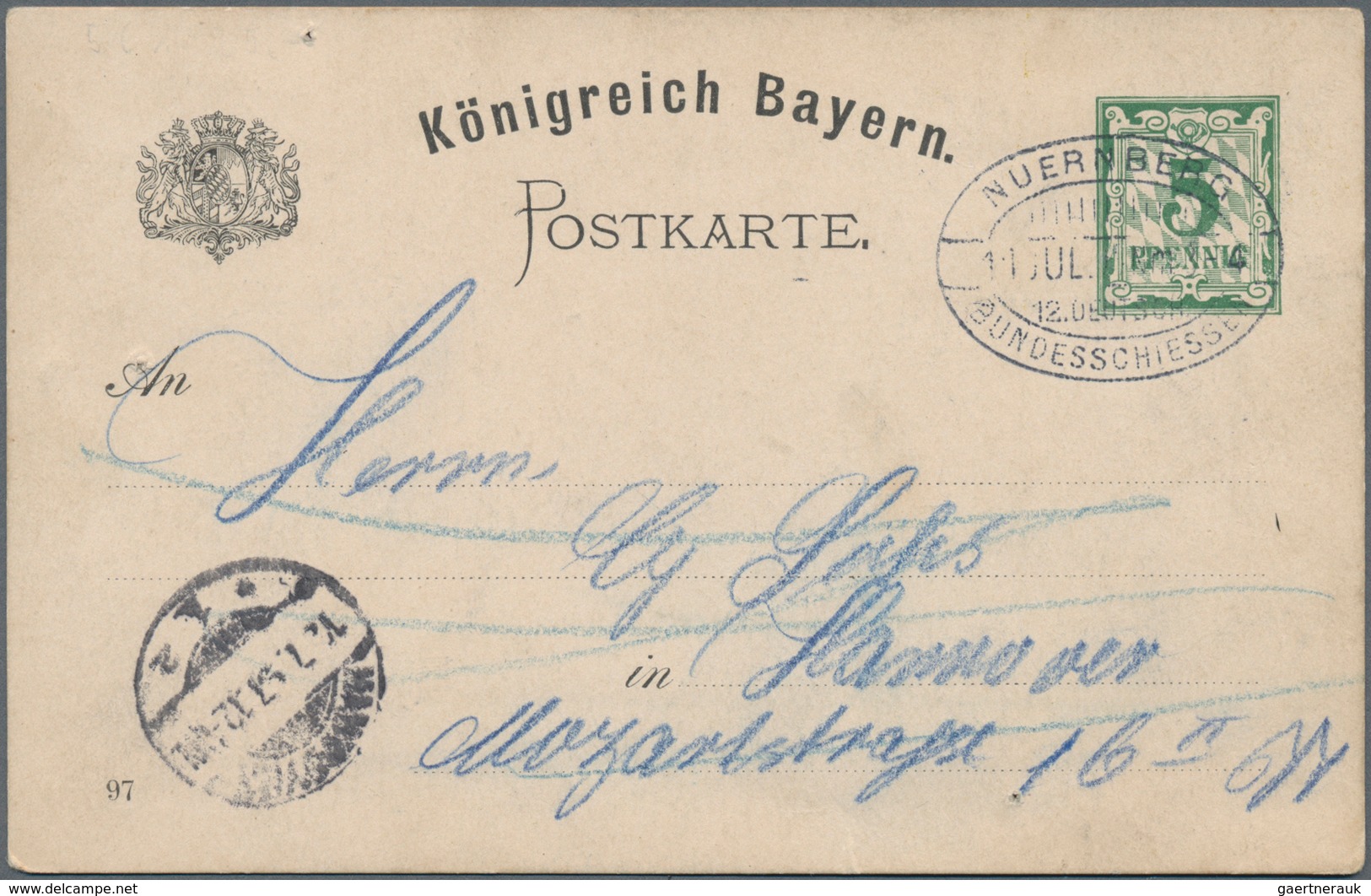 Bayern - Ganzsachen: 1875/1920 (ca.), reichhaltiger Posten von einigen hundert ungebrauchten und geb