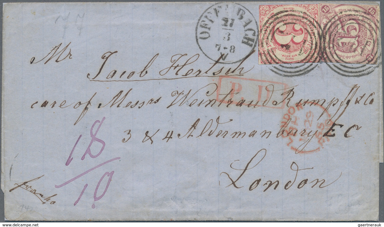 Thurn & Taxis - Marken Und Briefe: 1857/1866 (ca.), Partie Von 26 Briefen Sowie Einem Fragment, übli - Andere & Zonder Classificatie