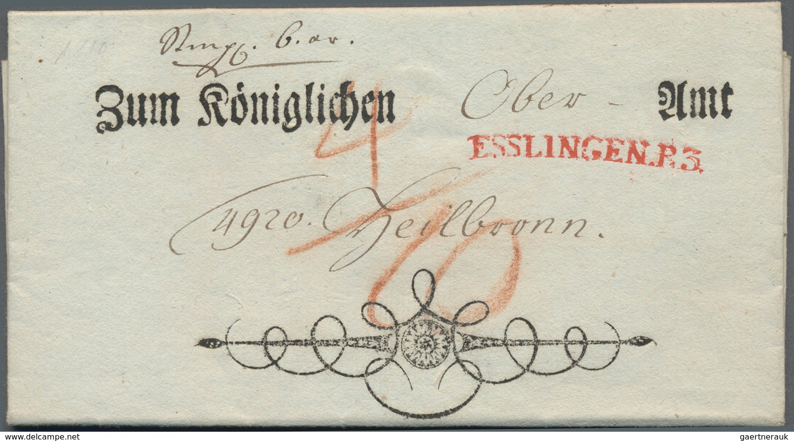 Württemberg - Vorphilatelie: 1780/1930, Vielseitiger Sammlungsbestand Von 300+ Meist Markenlosen Bel - Préphilatélie