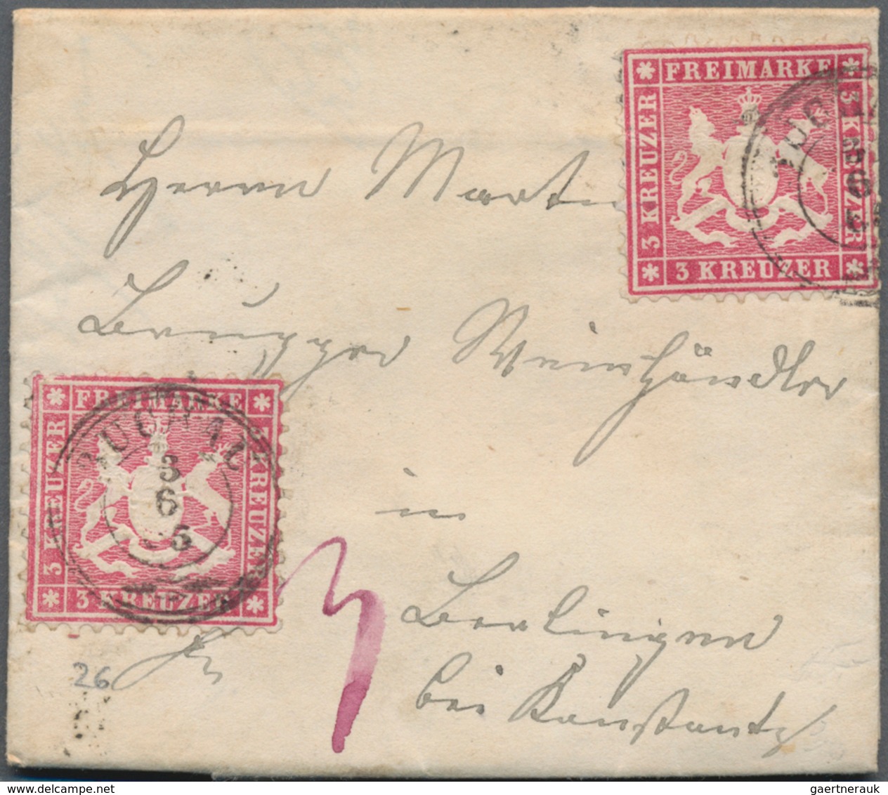 Württemberg - Marken Und Briefe: 1851/1920 (ca.), Vielseitiger Bestand Von Einigen Hundert Briefen, - Sonstige & Ohne Zuordnung