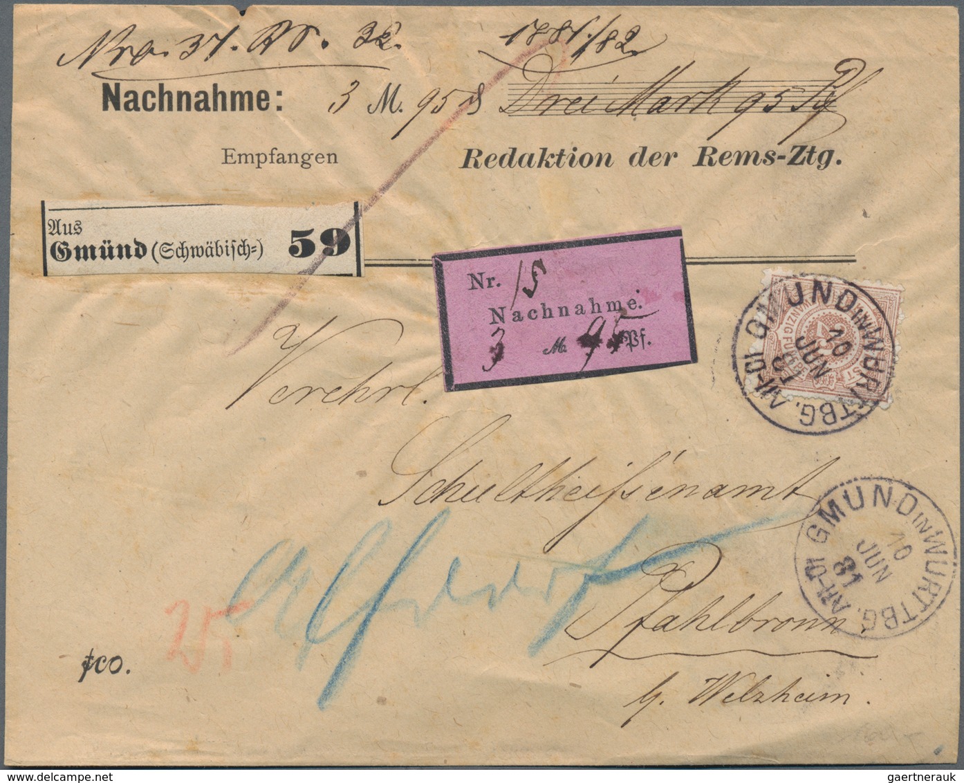 Württemberg - Marken und Briefe: 1851/1920 (ca.), vielseitiger Bestand von einigen hundert Briefen,