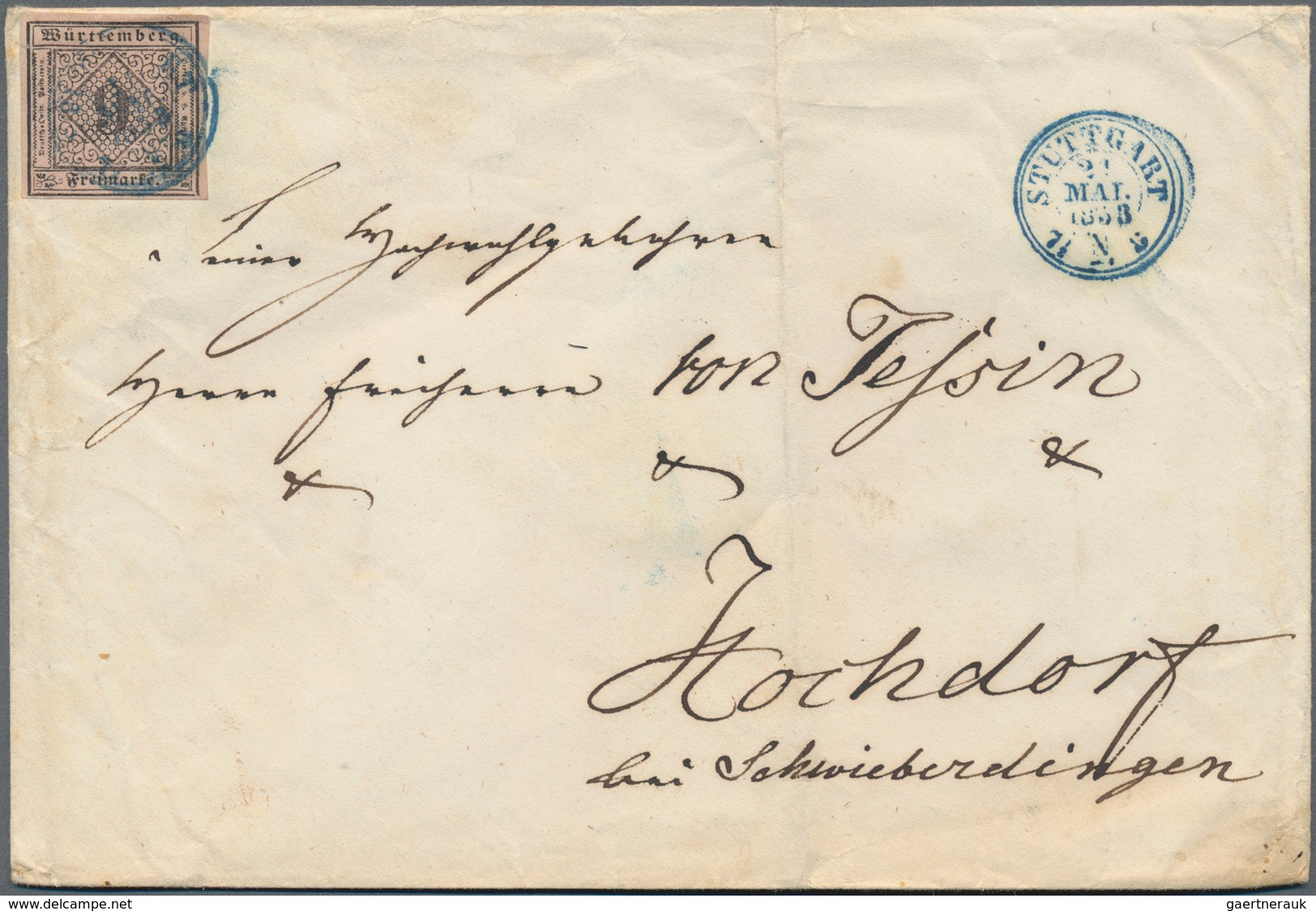 Württemberg - Marken Und Briefe: 1853/1870 (ca.), Sammlung Von Ca. 120 Briefen Mit Frankaturen Der K - Andere & Zonder Classificatie