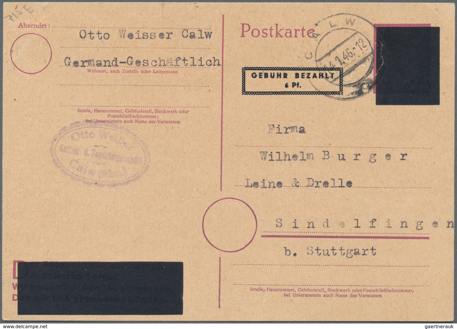 Württemberg - Marken Und Briefe: 1855/1960 (ca.), Vielseitiges Konvolut Ab Kreuzerzeit Bis Nachkrieg - Andere & Zonder Classificatie