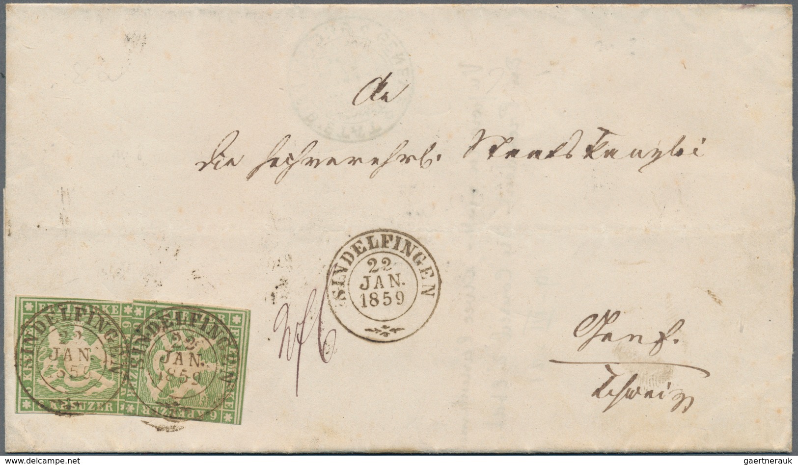 Württemberg - Marken Und Briefe: 1859/1861, Partie Von Zehn Briefen Und Zwei Fragmenten Mit Frankatu - Otros & Sin Clasificación