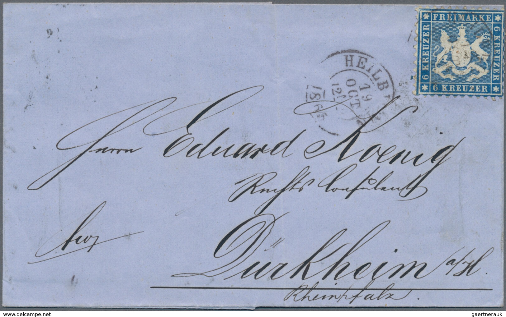 Württemberg - Marken Und Briefe: 1863/1865, Partie Von Sechs Briefen Mit Frankturen Der Weit Gezähnt - Sonstige & Ohne Zuordnung