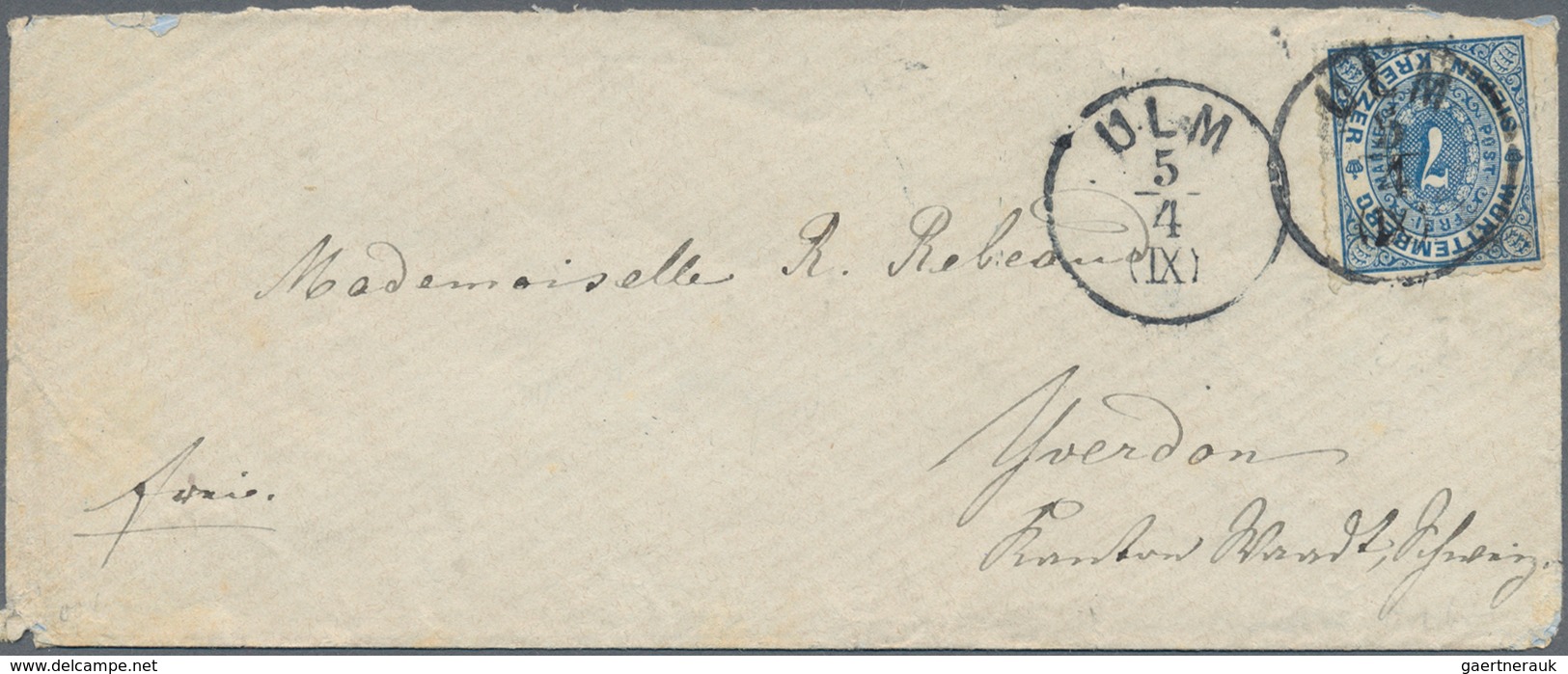 Württemberg - Marken Und Briefe: 1869/1875, Partie Von Acht Briefen Und Karten Mit Frankaturen Der O - Otros & Sin Clasificación