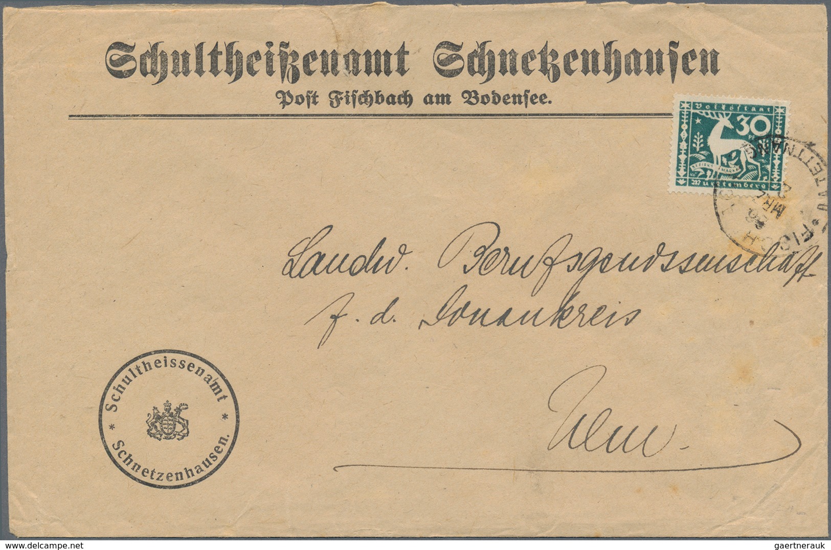 Württemberg - Marken Und Briefe: 1880/1920, Lot Von Zwölf Briefen Und Karten, Dabei Ortspost, Nachna - Sonstige & Ohne Zuordnung