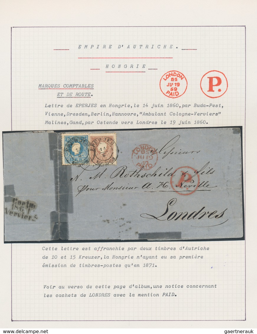 Grenzübergangsstempel: 1819/1878, ÖSTERREICH-FRANKREICH, Konvolut Mit Grenzübergangsstempeln Auf 8 B - [Voorlopers