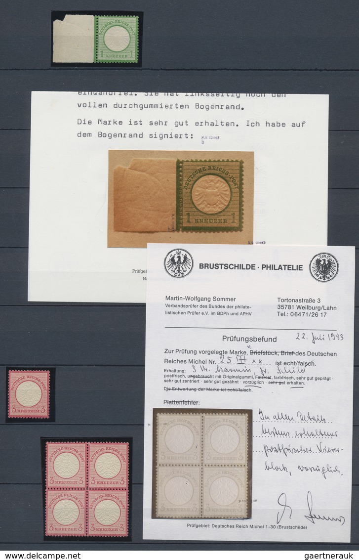 Deutsches Reich - Brustschild: 1872/1874, praktisch ausschließlich postfrische Sammlung von 90 Marke