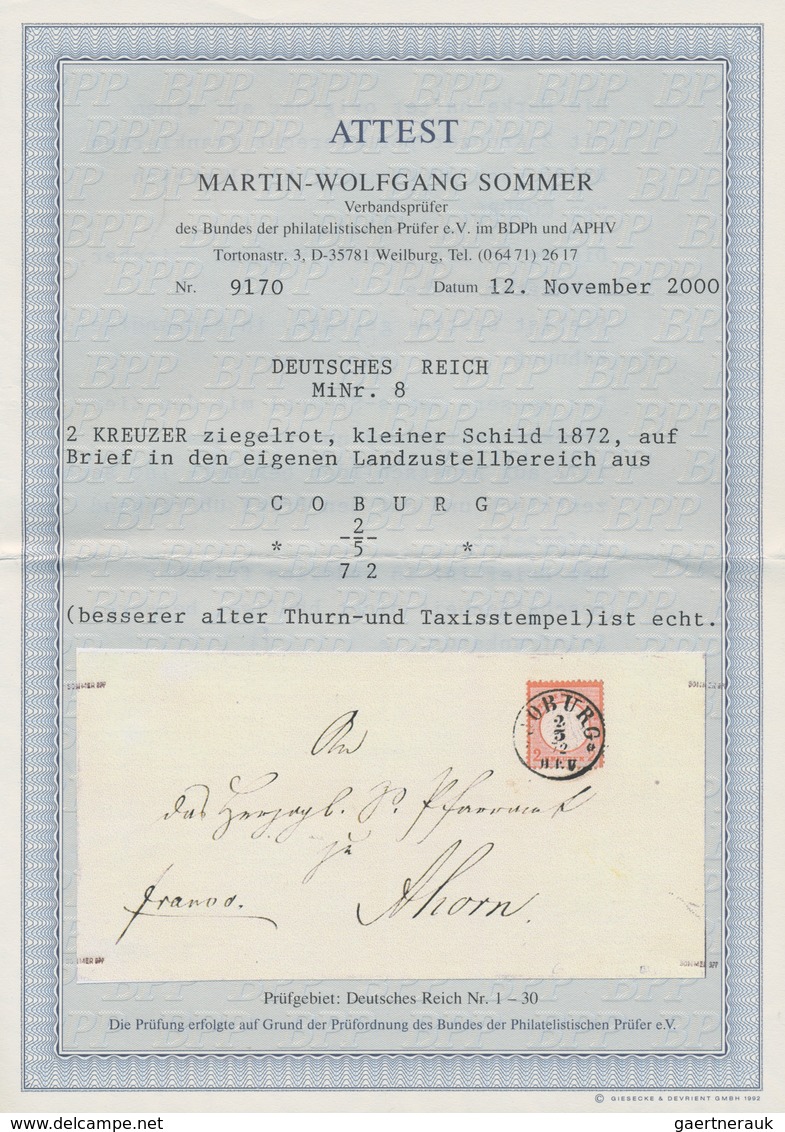 Deutsches Reich - Brustschild: 1872/1875, außergewöhnliche TOP-SAMMLUNG von 151 Briefen und Karten m