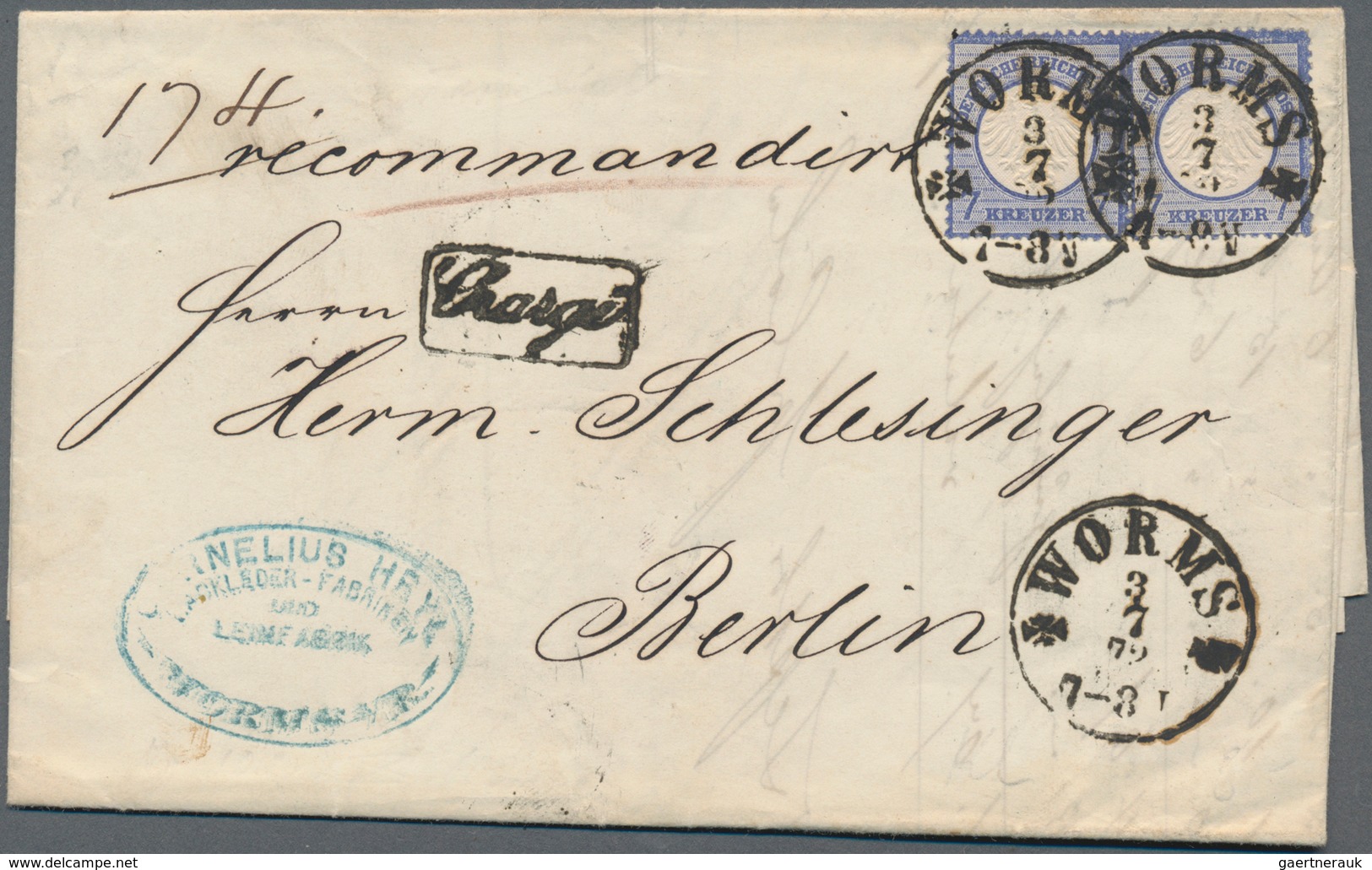 Deutsches Reich - Brustschild: 1872/1875, außergewöhnliche TOP-SAMMLUNG von 151 Briefen und Karten m