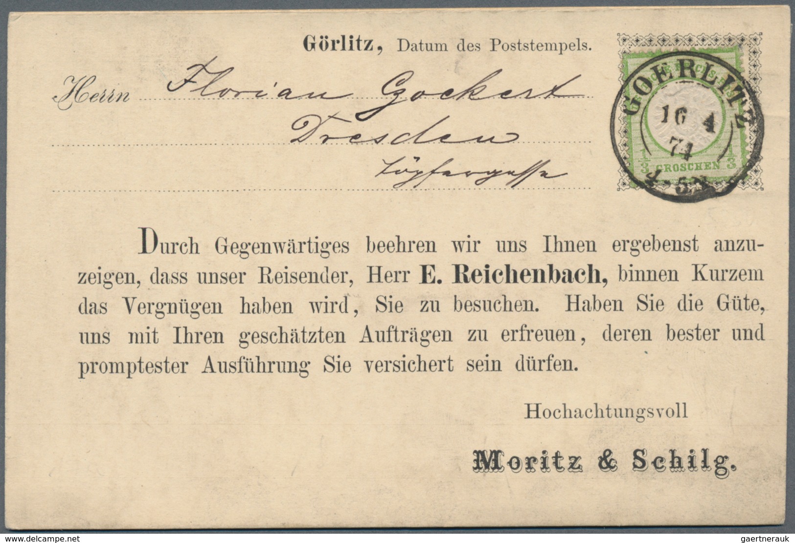 Deutsches Reich - Brustschild: 1872/1875, außergewöhnliche TOP-SAMMLUNG von 151 Briefen und Karten m