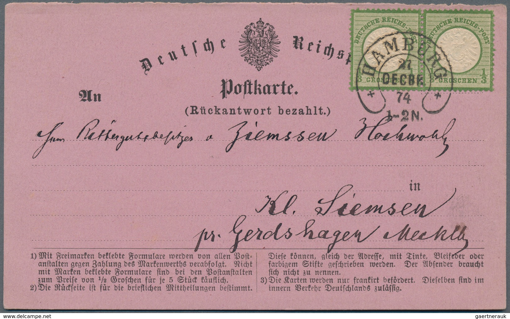 Deutsches Reich - Brustschild: 1872/1875, außergewöhnliche TOP-SAMMLUNG von 151 Briefen und Karten m