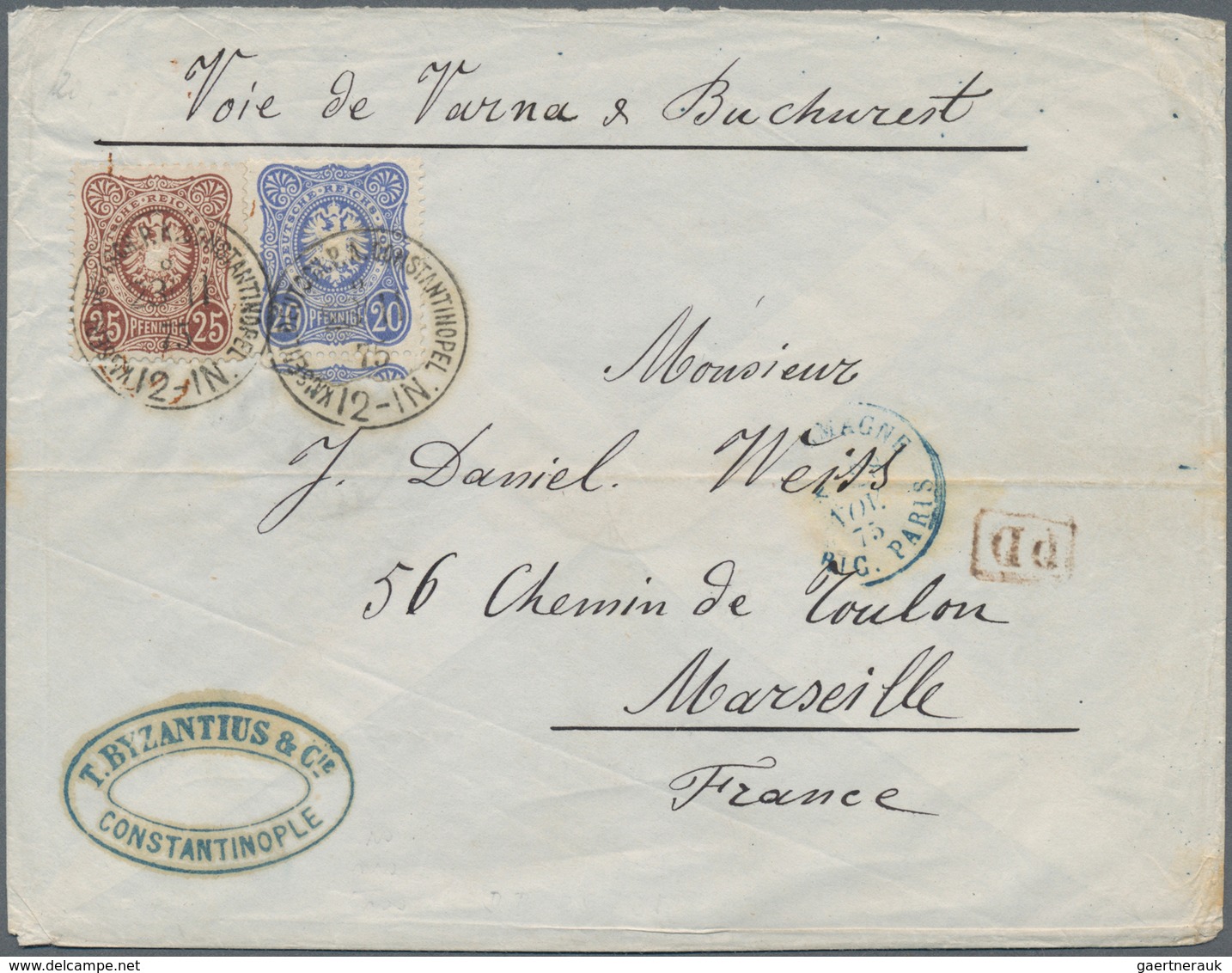 Deutsches Reich - Pfennige: 1875/1899 (ca.), Saubere Zusammenstellung Von Marken Und Belegen Mit Etl - Colecciones