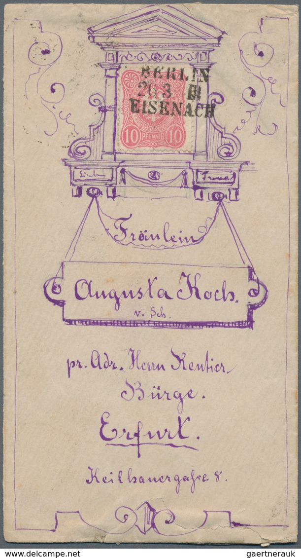 Deutsches Reich - Pfennige: 1875/1899 (ca.), saubere Zusammenstellung von Marken und Belegen mit etl