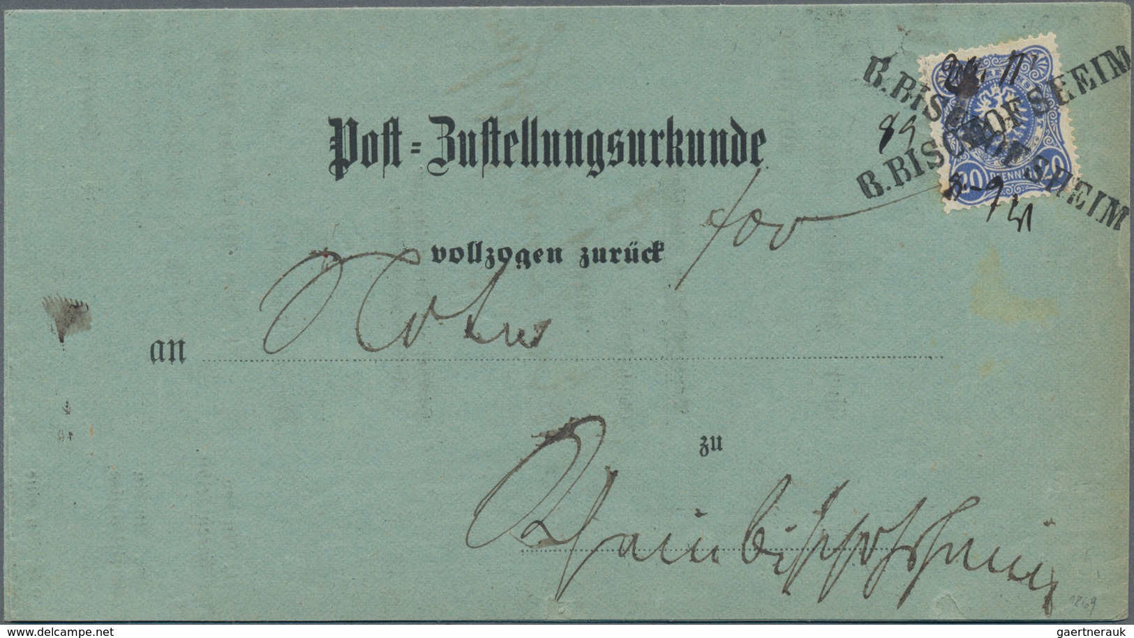 Deutsches Reich - Pfennige: 1875/1899 (ca.), saubere Zusammenstellung von Marken und Belegen mit etl