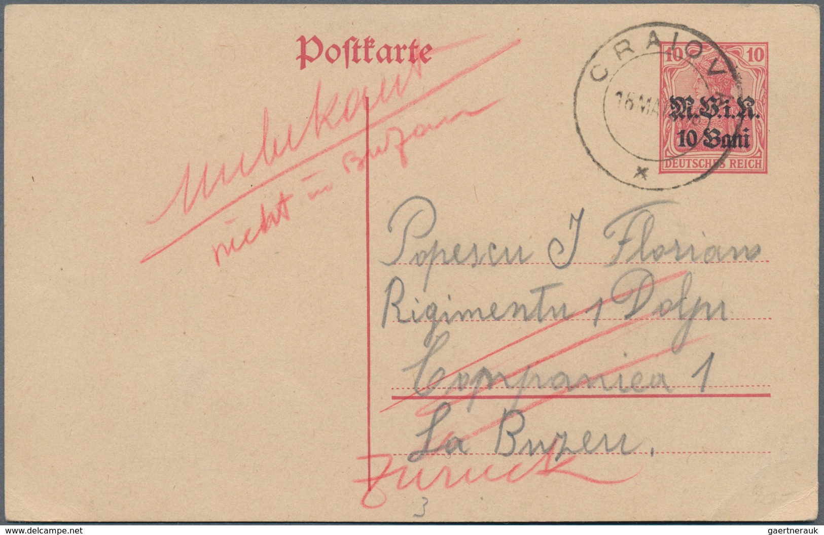 Deutsche Besetzung I. WK: 1915/1818, Partie von ca. 300 Briefen, Karten, Ganzsachen mit Belgien, Pol
