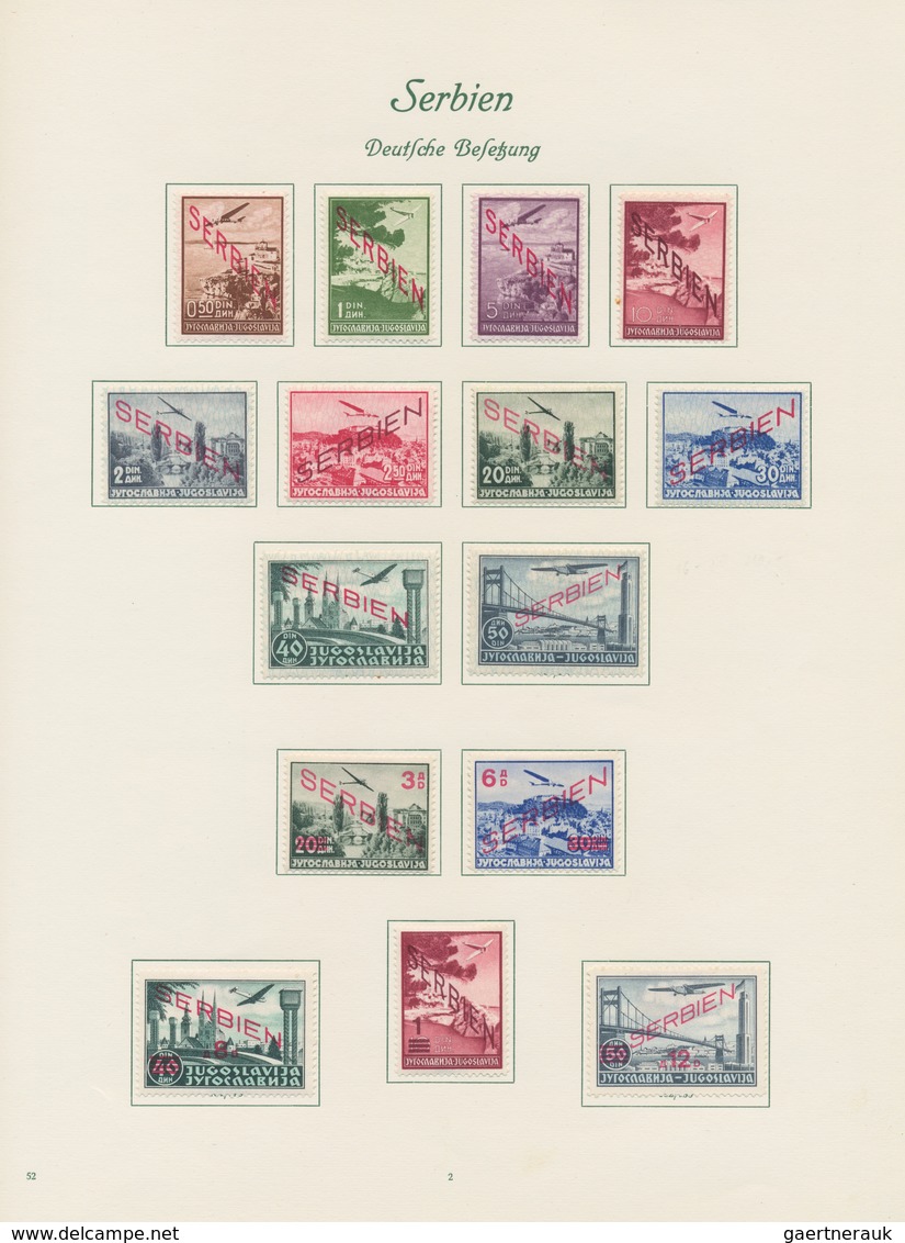 Deutsche Besetzung II. WK: 1941/1944, Serbien Und Mazedonien, Meist Ungebrauchte Sammlung Auf Albenb - Bezetting 1938-45