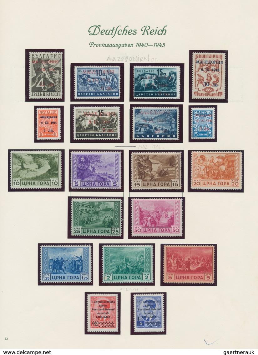 Deutsche Besetzung II. WK: 1941/1944, Serbien Und Mazedonien, Meist Ungebrauchte Sammlung Auf Albenb - Besetzungen 1938-45