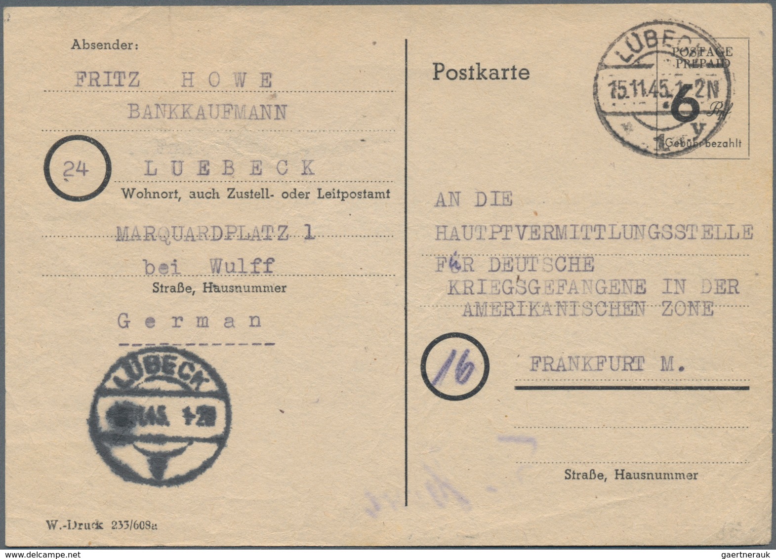 Deutschland nach 1945: 1945/1950, Posten von 1.000/1.5000 meist ungebrauchten Ganzsachenkarten, dabe