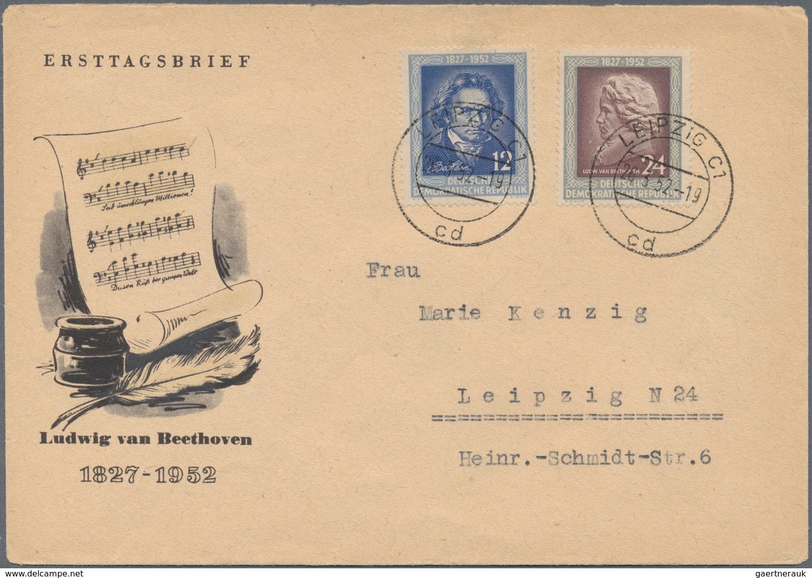 Deutschland nach 1945: 1949/2018, Bestand von vorrangig F.D.C. in 10 Alben bzw. Ordnern, dabei DDR m