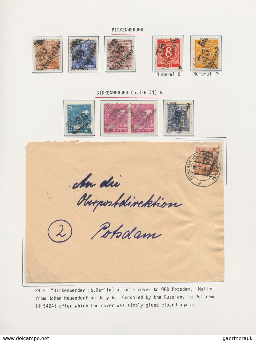 Sowjetische Zone - Bezirkshandstempel - VII - Bez. 36 (Potsdam): 1948, Sehr Umfangreiche Und Saubere - Sonstige & Ohne Zuordnung