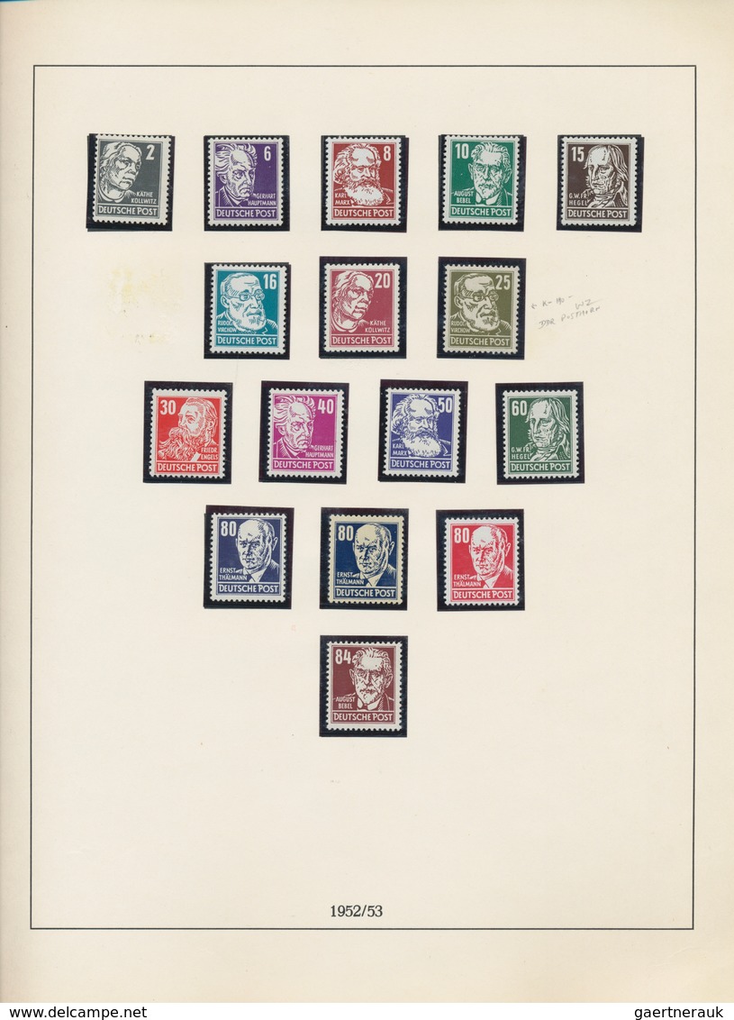 DDR: 1949 - 1970, Augenscheinlich Komplette Postfrische Sammlung Im Dicken Lindner-Vordruck, Mit All - Verzamelingen