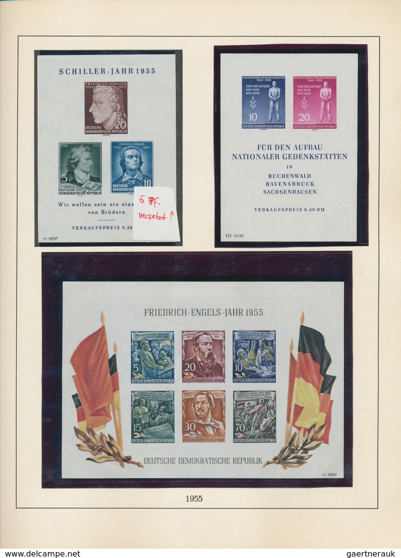 DDR: 1949 - 1970, Augenscheinlich Komplette Postfrische Sammlung Im Dicken Lindner-Vordruck, Mit All - Verzamelingen