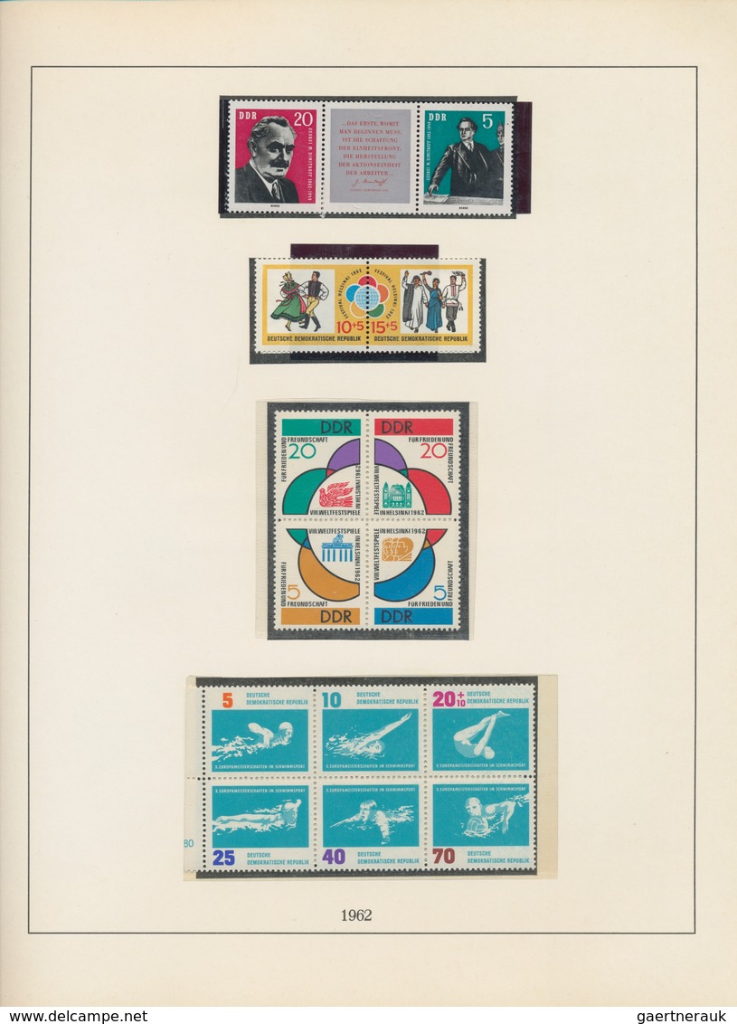 DDR: 1949 - 1970, Augenscheinlich Komplette Postfrische Sammlung Im Dicken Lindner-Vordruck, Mit All - Verzamelingen