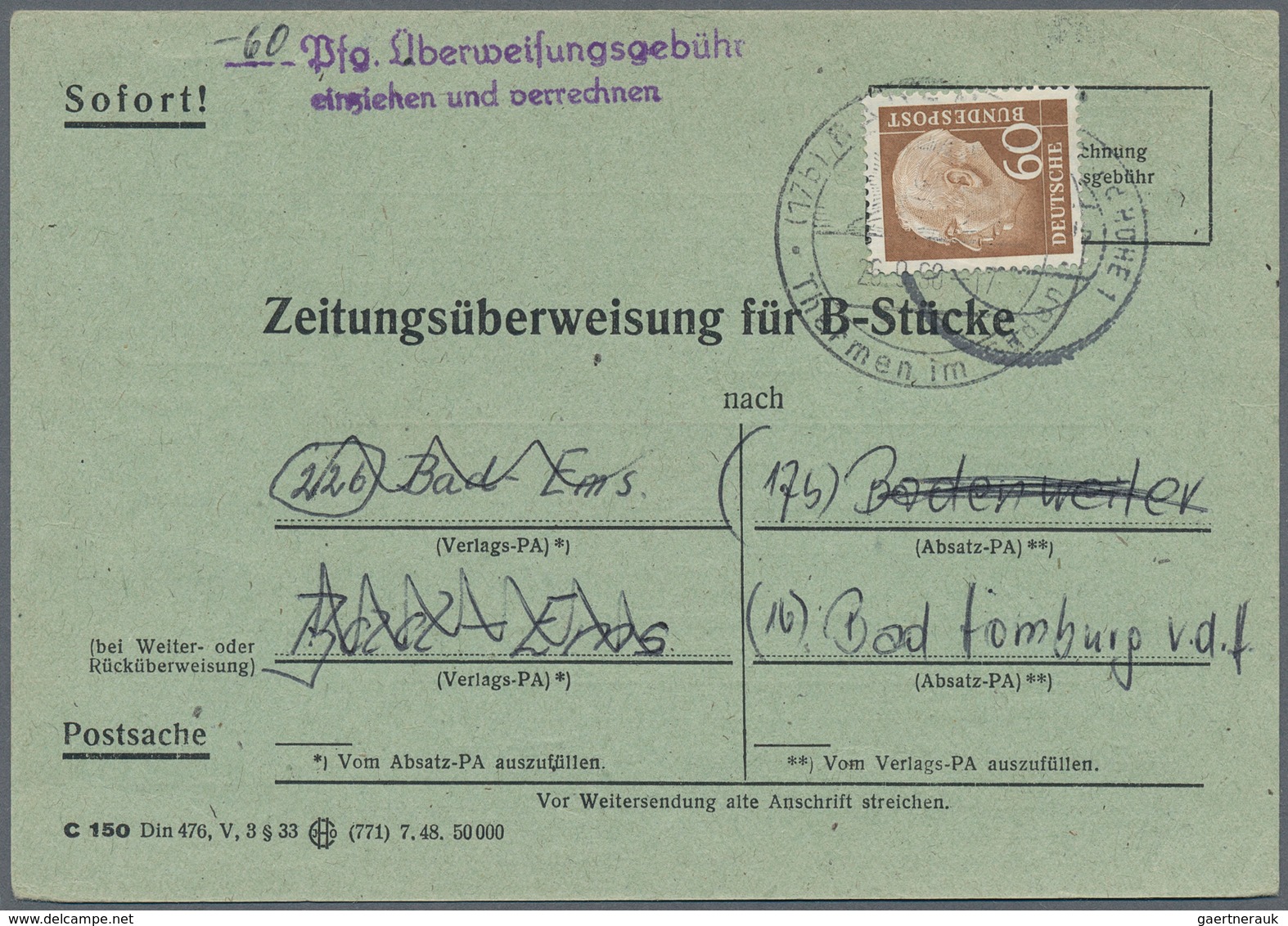 Bundesrepublik Deutschland: 1948/85 (ca.), Posten Von Ca. 60 Aussergewöhnlichen Ehemaligen Einzellos - Sammlungen