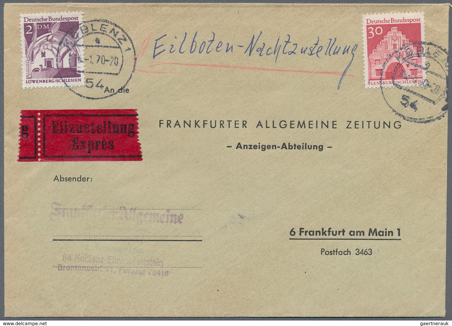 Bundesrepublik Deutschland: 1948/85 (ca.), Posten von ca. 60 aussergewöhnlichen ehemaligen Einzellos