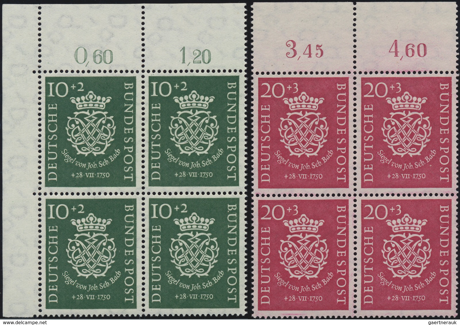 Bundesrepublik Deutschland: 1949 - 2000, Interessante Partie Postfrischer Viererblocks Aus Den Erste - Verzamelingen