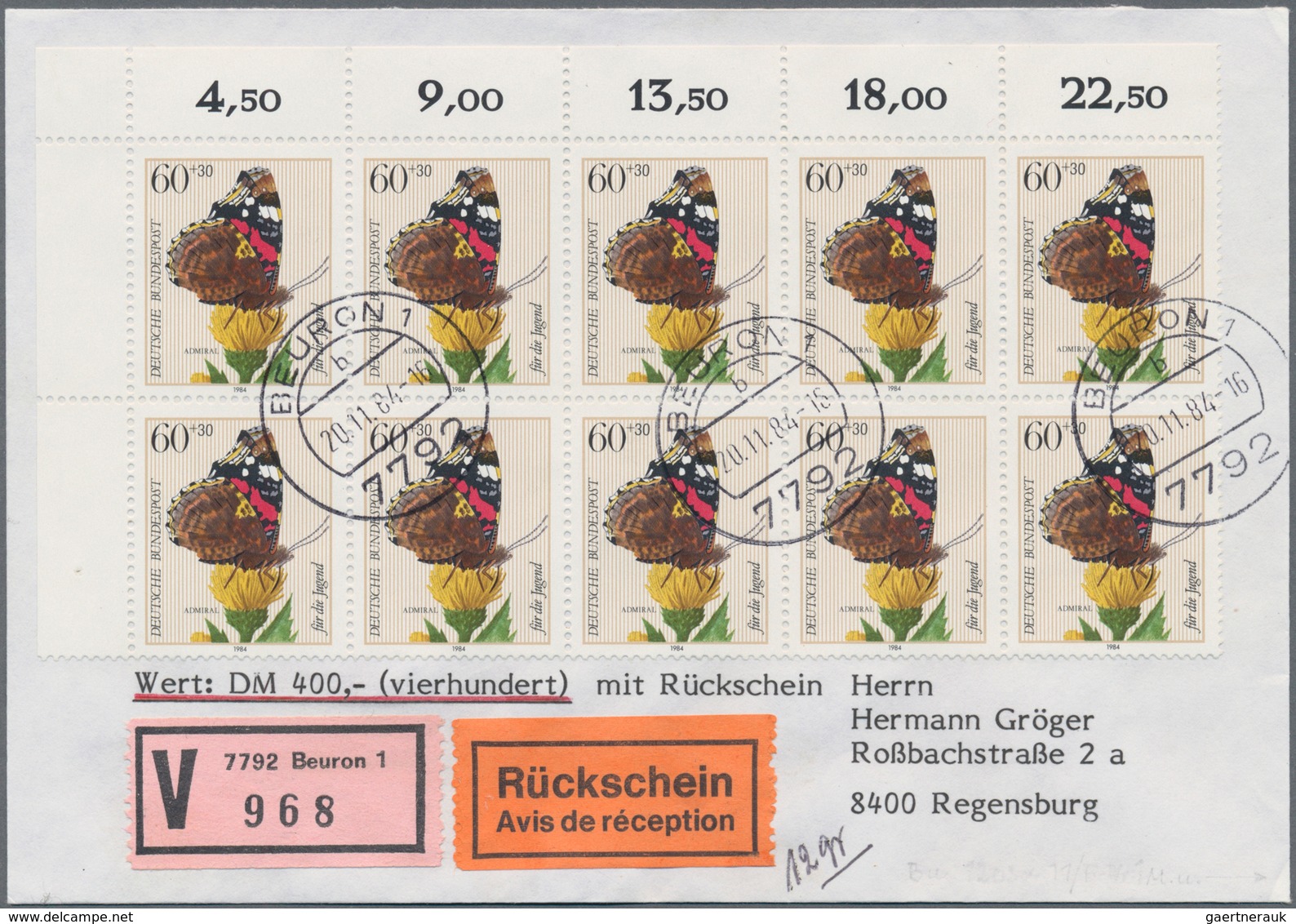 Bundesrepublik Deutschland: 1980/2000 Ca., Interessante Sammlung Mit Ca.90 Belegen, Davon über 60 Be - Colecciones