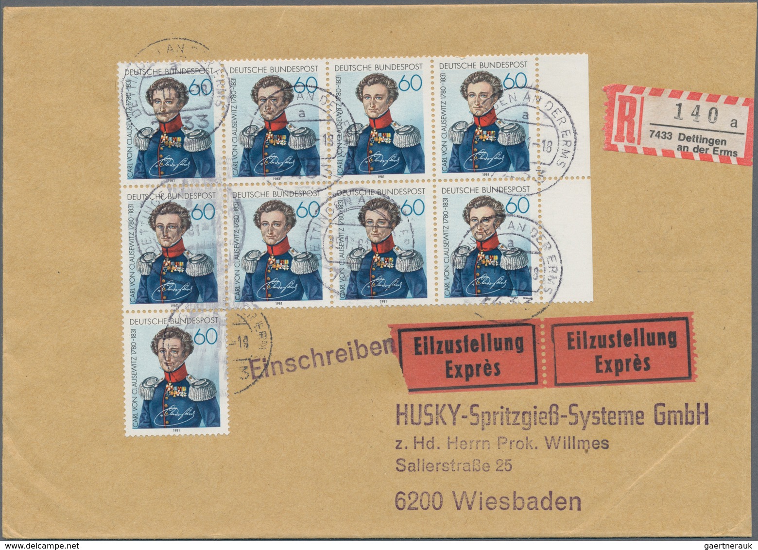 Bundesrepublik Deutschland: 1980/2000 Ca., Interessante Sammlung Mit Ca.90 Belegen, Davon über 60 Be - Verzamelingen