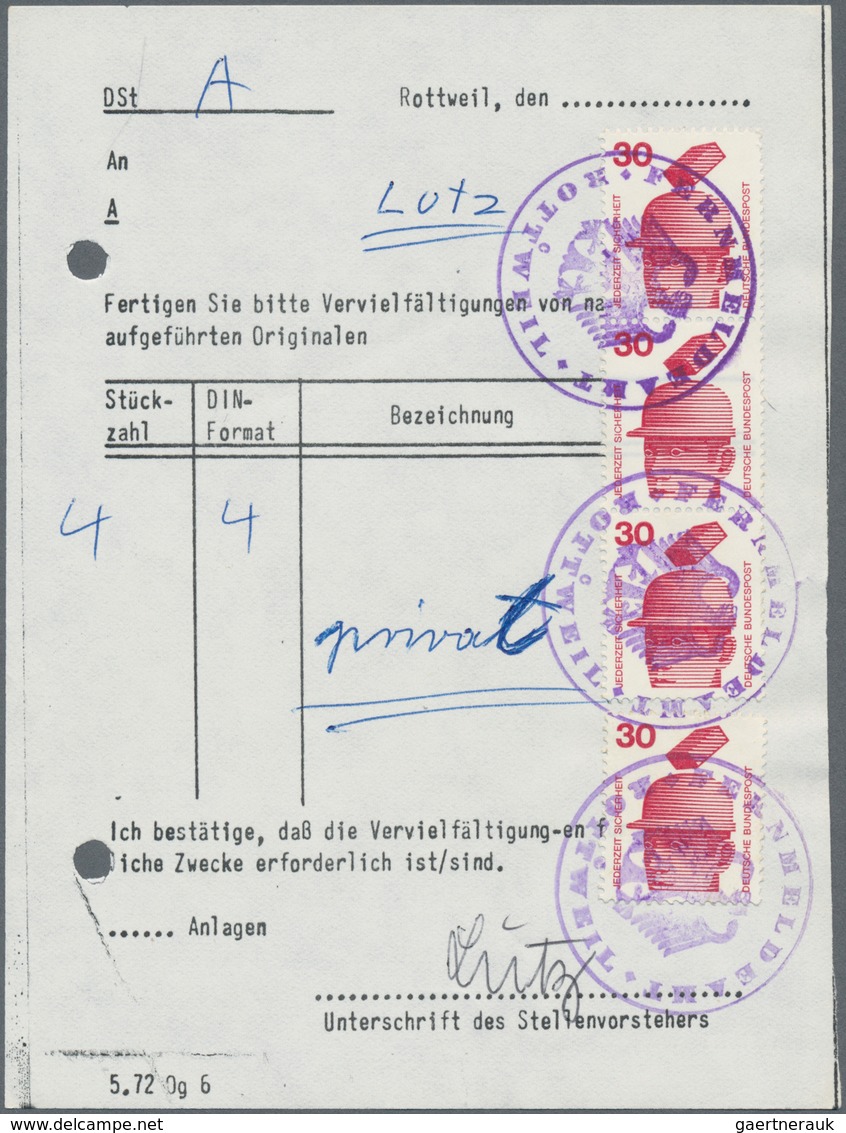 Bundesrepublik - Besonderheiten: 1962/1976, Konvolut Mit 18 Frankierten Überweisungslisten (Zustelli - Otros & Sin Clasificación