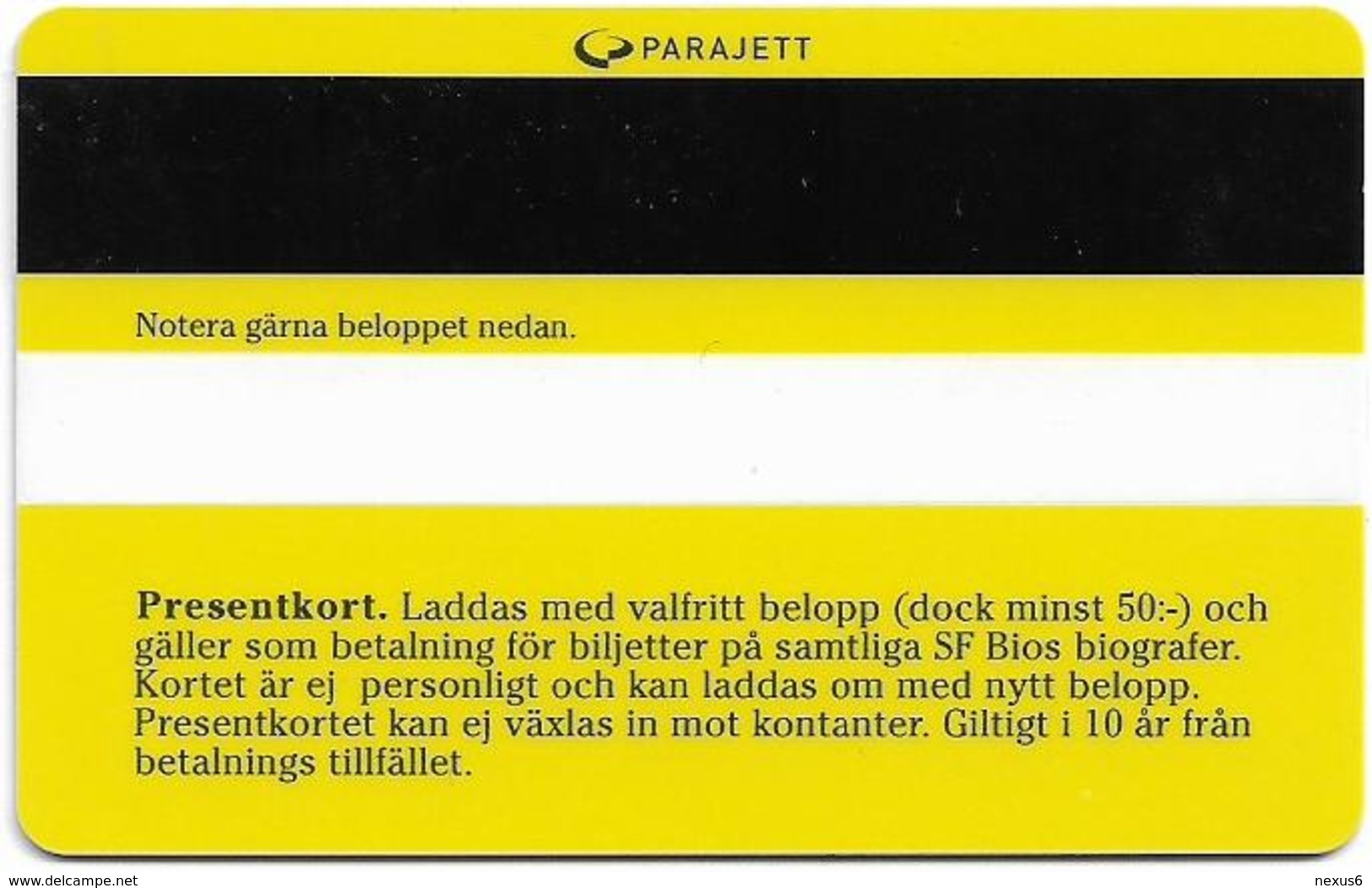 Sweden - SF Bio - Presentkort Blue Functional / Gift Magnetic Card, Used - Sonstige & Ohne Zuordnung