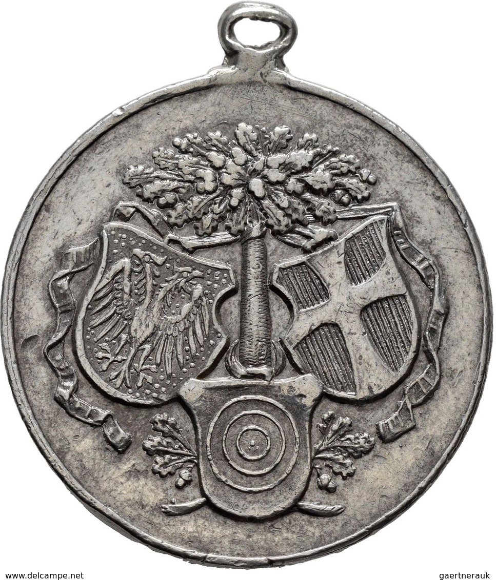 Medaillen Deutschland: Lot 2 Medaillen: 3. Deutsches Bundes-Schießen 1868 In Wien: Zinnmedaille 1868 - Sonstige & Ohne Zuordnung