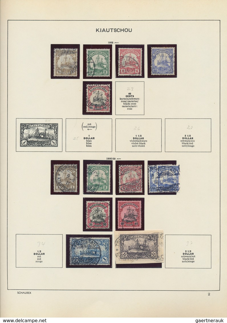Deutschland: 1850/1959, Gestempelte Sammlung Auf Schaubek-Vorducken, Klassik-Bereich üblich Untersch - Colecciones