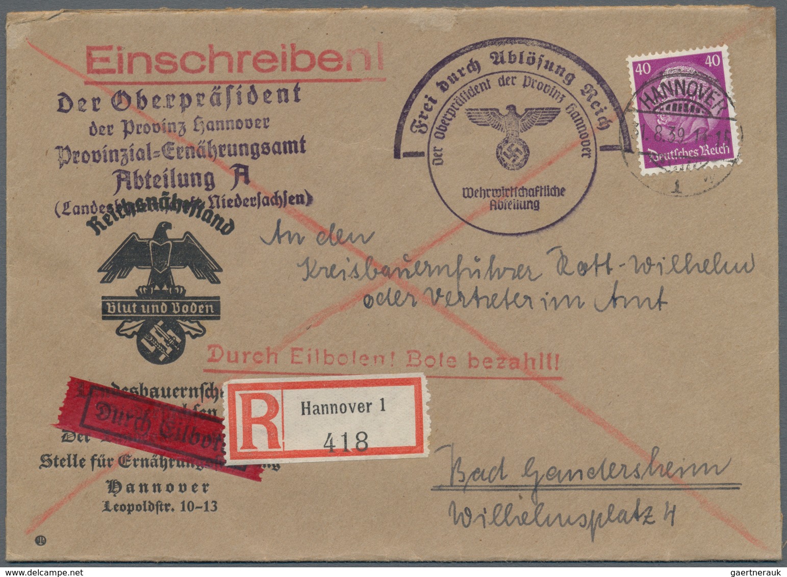 Deutschland: 1856/1944, Kleine Spezialsammlung Von Ca. 40 Bedarfsbelegen Mit Besonderen Portostufen, - Sammlungen