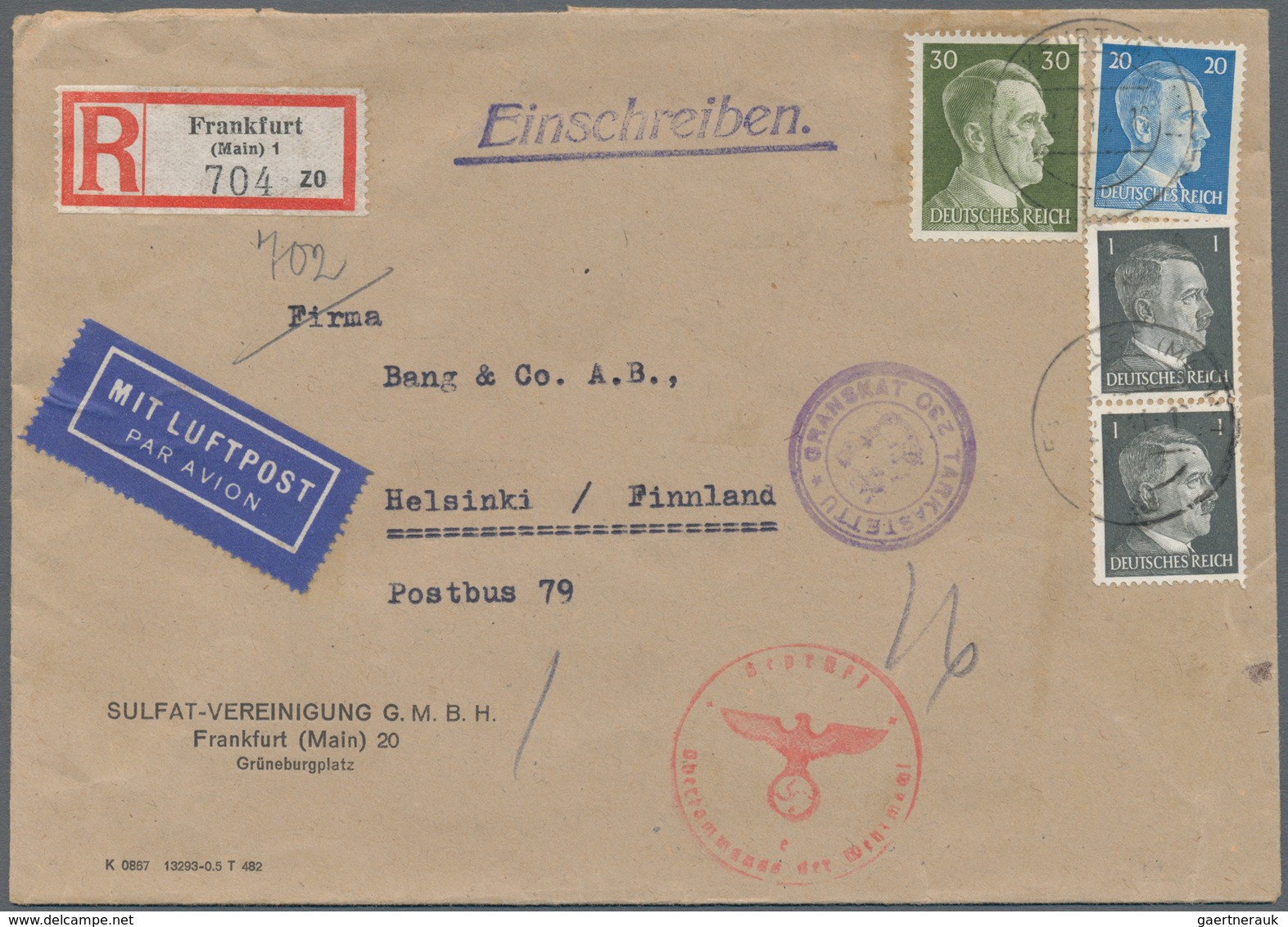 Deutschland: 1856/1944, kleine Spezialsammlung von ca. 40 Bedarfsbelegen mit besonderen Portostufen,