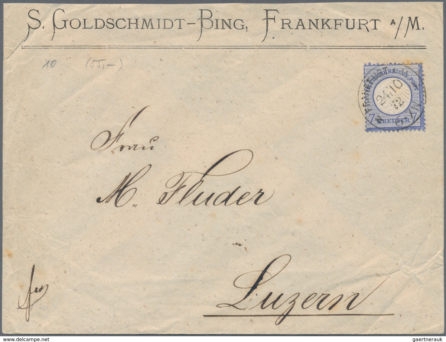 Deutschland: 1872/1945, Kleines Brief- Und Ganzsachenlot Beginnend Bei Brustschildbriefen, Dabei Auc - Verzamelingen