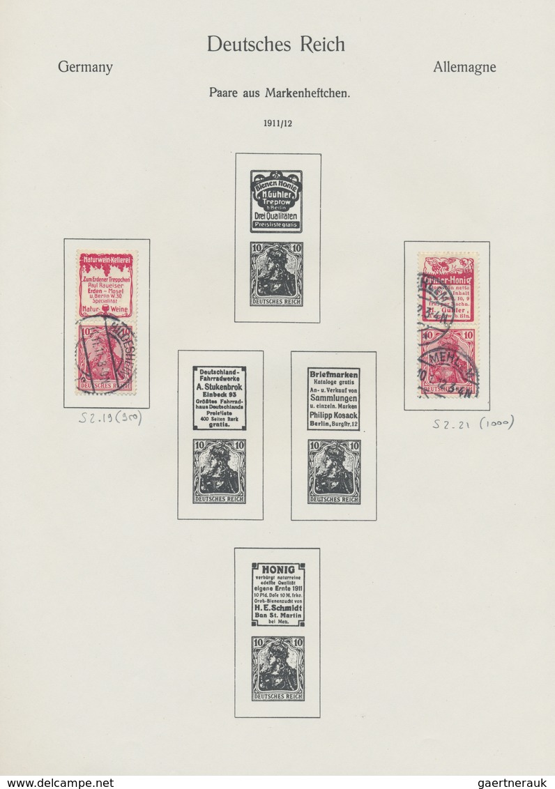 Deutschland: 1910/1974, ZUSAMMENDRUCKE, Sauber Gestempelte Sammlung Der Zusammendruck-Kombinationen - Colecciones