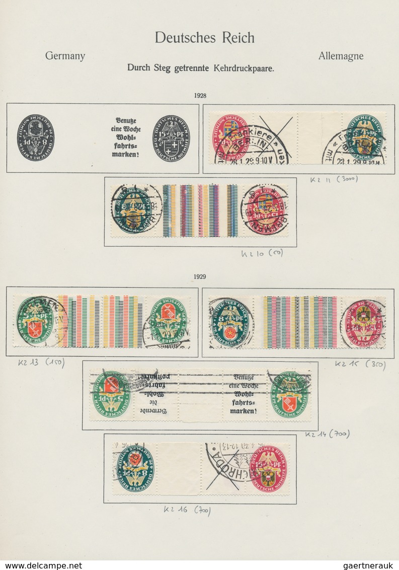 Deutschland: 1910/1974, ZUSAMMENDRUCKE, sauber gestempelte Sammlung der Zusammendruck-Kombinationen