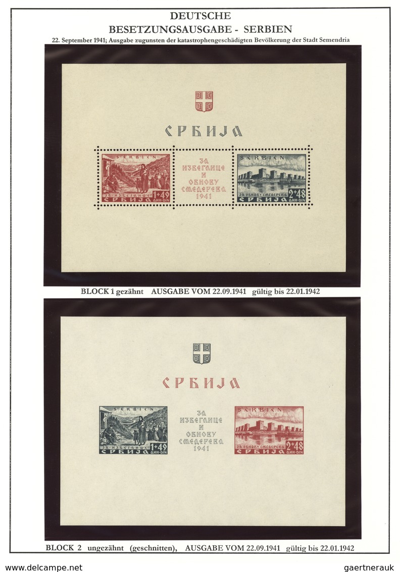 Deutschland: 1930-1962, Block Ausgaben, Zumeist Postfrische Blöcke Ab Iposta, Nothilfe 1933, Besetzu - Verzamelingen