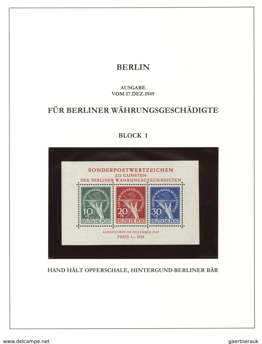Deutschland: 1930-1962, Block Ausgaben, zumeist postfrische Blöcke ab Iposta, Nothilfe 1933, Besetzu