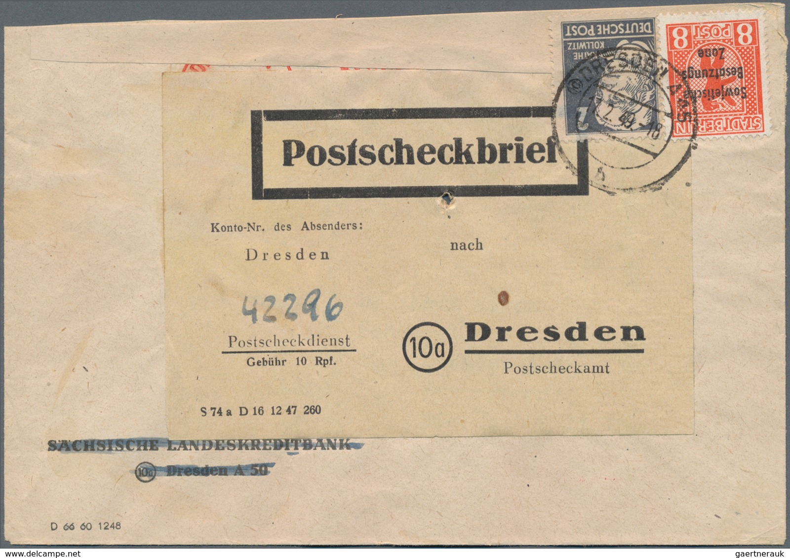 Deutschland: 1935/1949 Ca., POSTSCHECKBRIEFE, Partie Mit Ca.40 Belegen, Dabei Schwerpunkt Deutsche B - Colecciones