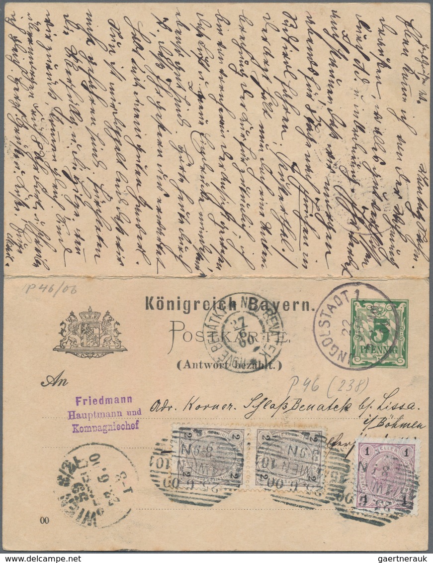 Deutschland - Ganzsachen: 1891/1919, Attraktives Konvolut Mit 12 Antwortdoppelkarten, Alle Zusammenh - Verzamelingen