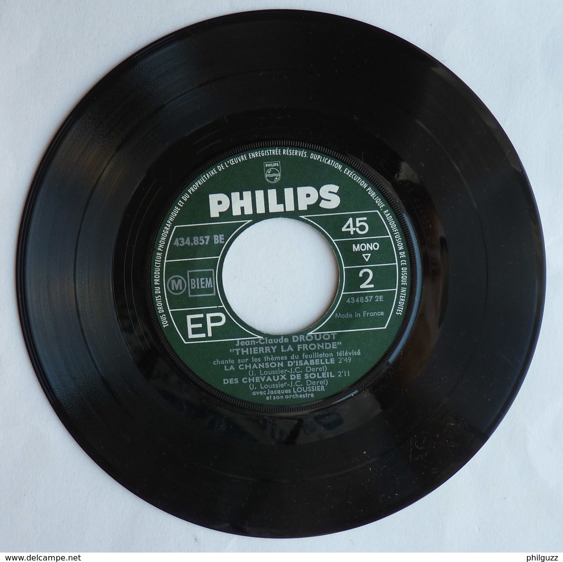 Disque Vinyle 45T THIERRY LA FRONDE LA MARCHE DES COMPAGNONS -  JC DROUOT - PHILIPS 434 857 - ORTF 1964 1 - Platen & CD